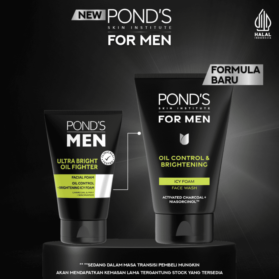Pond's Men Oil Control & Brightening Icy Foam Face Wash 100gram
