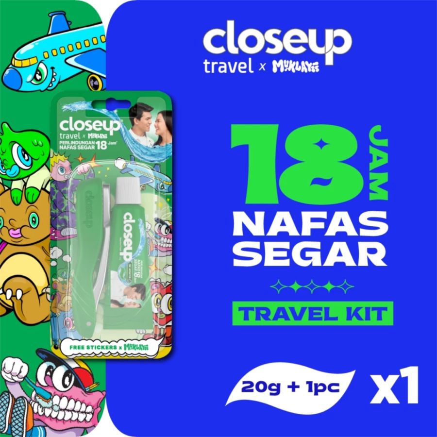 Closeup Menthol Fresh Travel Kit Toothbrush & Toothpaste 1pack