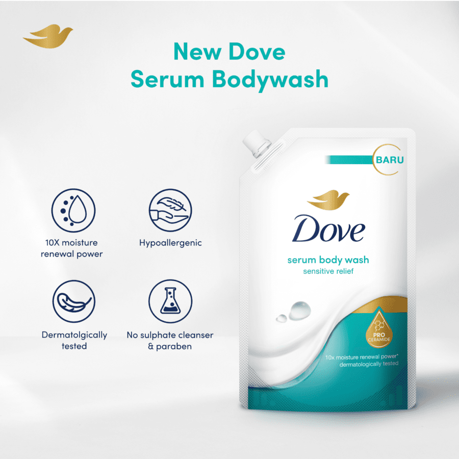 Dove Sensitive Relief Serum Body Wash 800ml