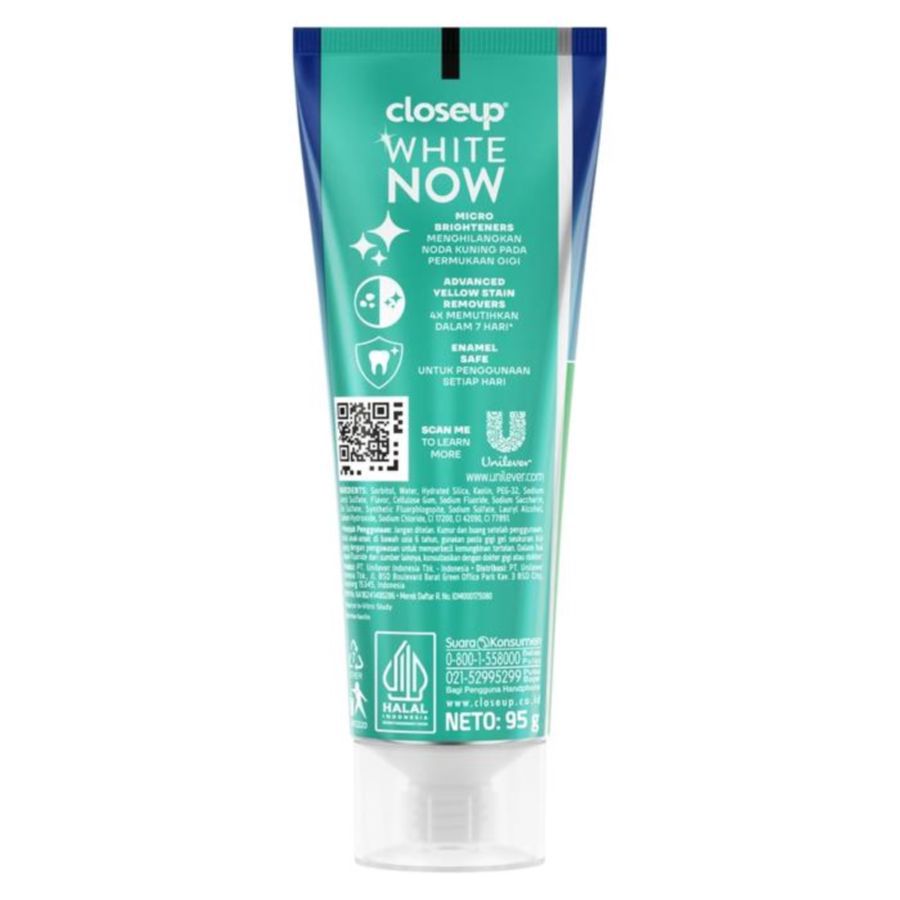 Closeup White Now Kaolin Whitening Teeth Toothpaste 95gram