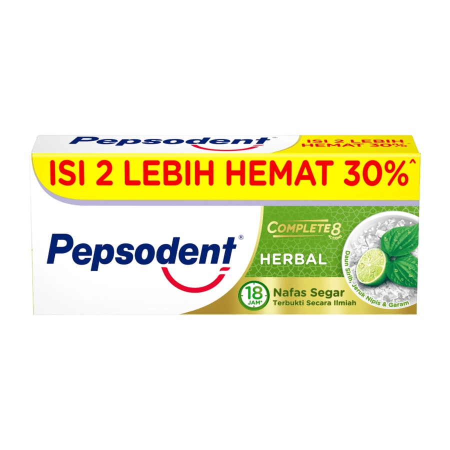 Pepsodent Complete 8 Herbal Toothpaste 2 x 150 gram 1pack