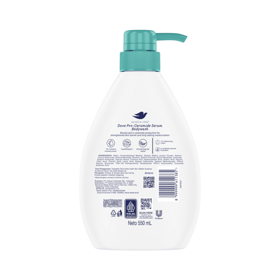 Dove Sensitive Relief Serum Body Wash 550ml