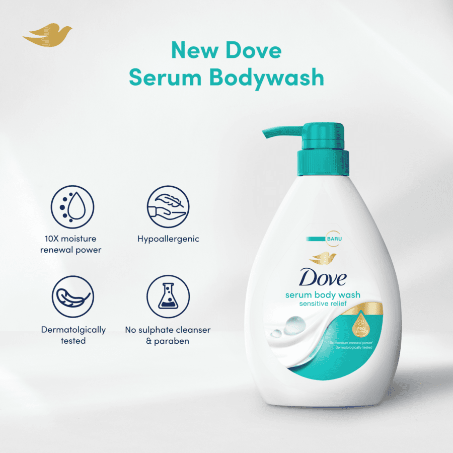 Dove Sensitive Relief Serum Body Wash 550ml