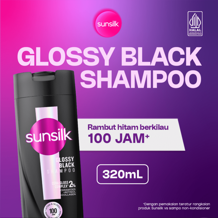 Sunsilk Glossy Black Shampoo 320ml