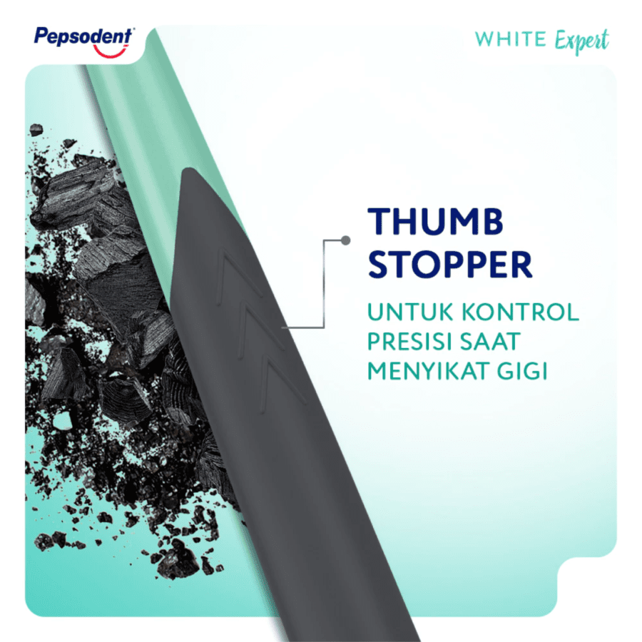 Pepsodent White Expert Baking Soda & Silver Charcoal Soft Toothbrush 1pcs