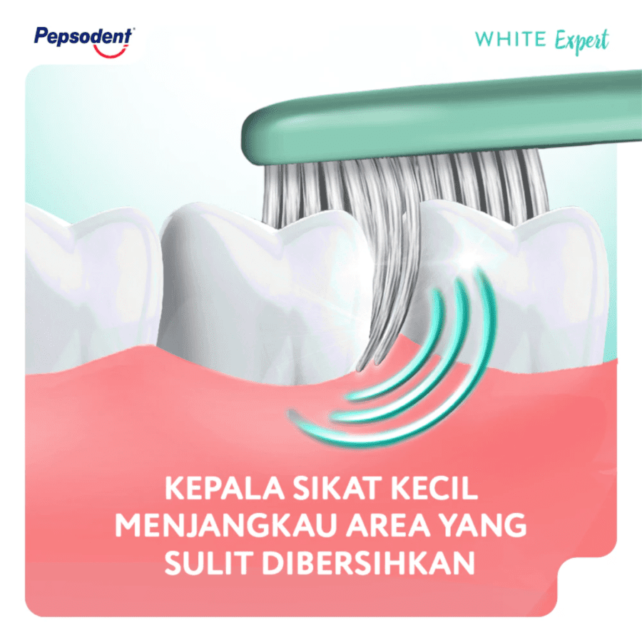 Pepsodent White Expert Baking Soda & Silver Charcoal Soft Toothbrush 1pcs