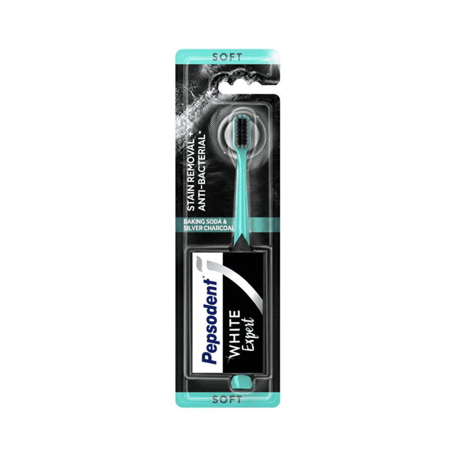 Pepsodent White Expert Baking Soda & Silver Charcoal Soft Toothbrush 1pcs