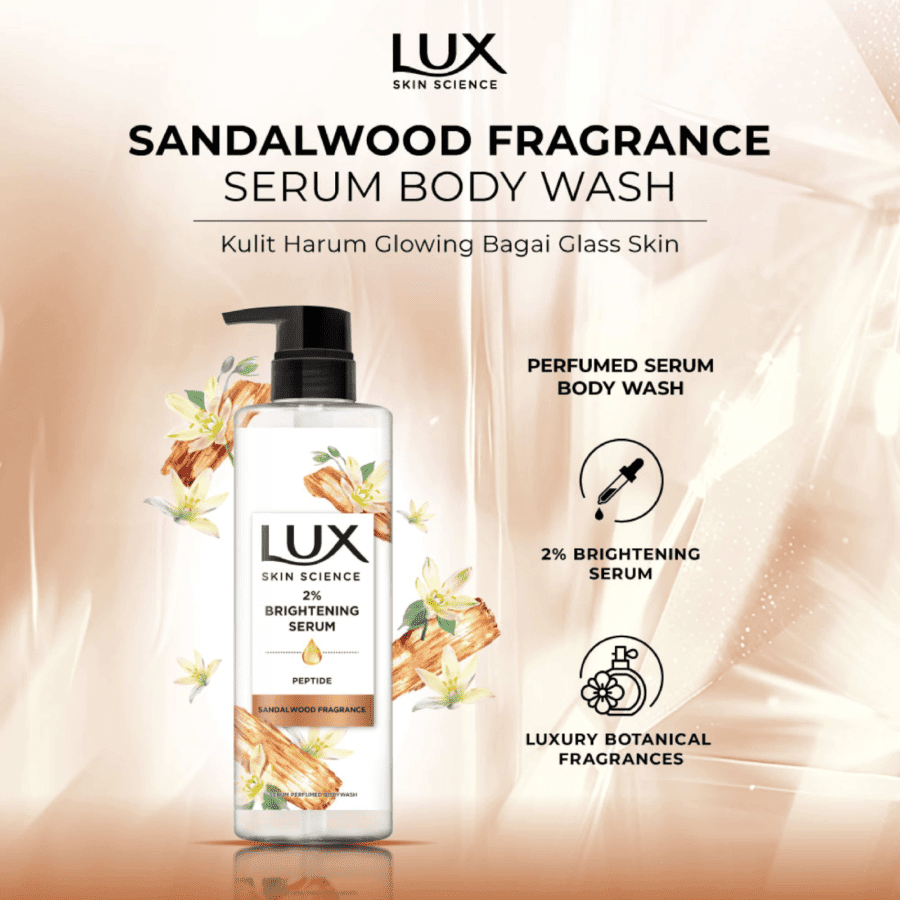 Lux Skin Science Sandalwood Fragrance Body Wash Pump 470gram