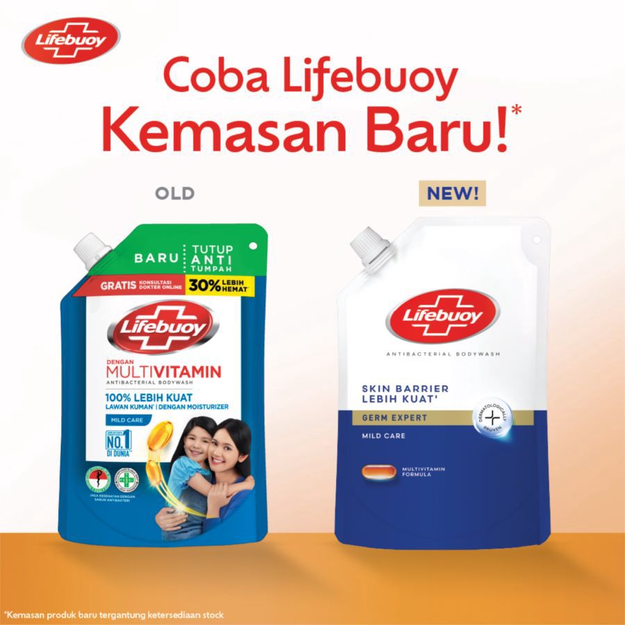 Buy 1 Lifebuoy Mild Care Antibacterial Body Wash Pump 500gram Get 1 Lifebuoy Mild Care Antibacterial Body Wash Pouch 380gram 1pack
