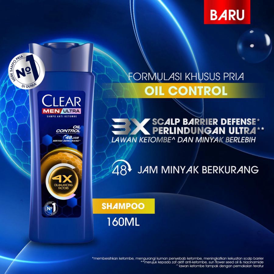 Clear Men Ultra Oil Control Anti Dandruff Shampoo 160ml