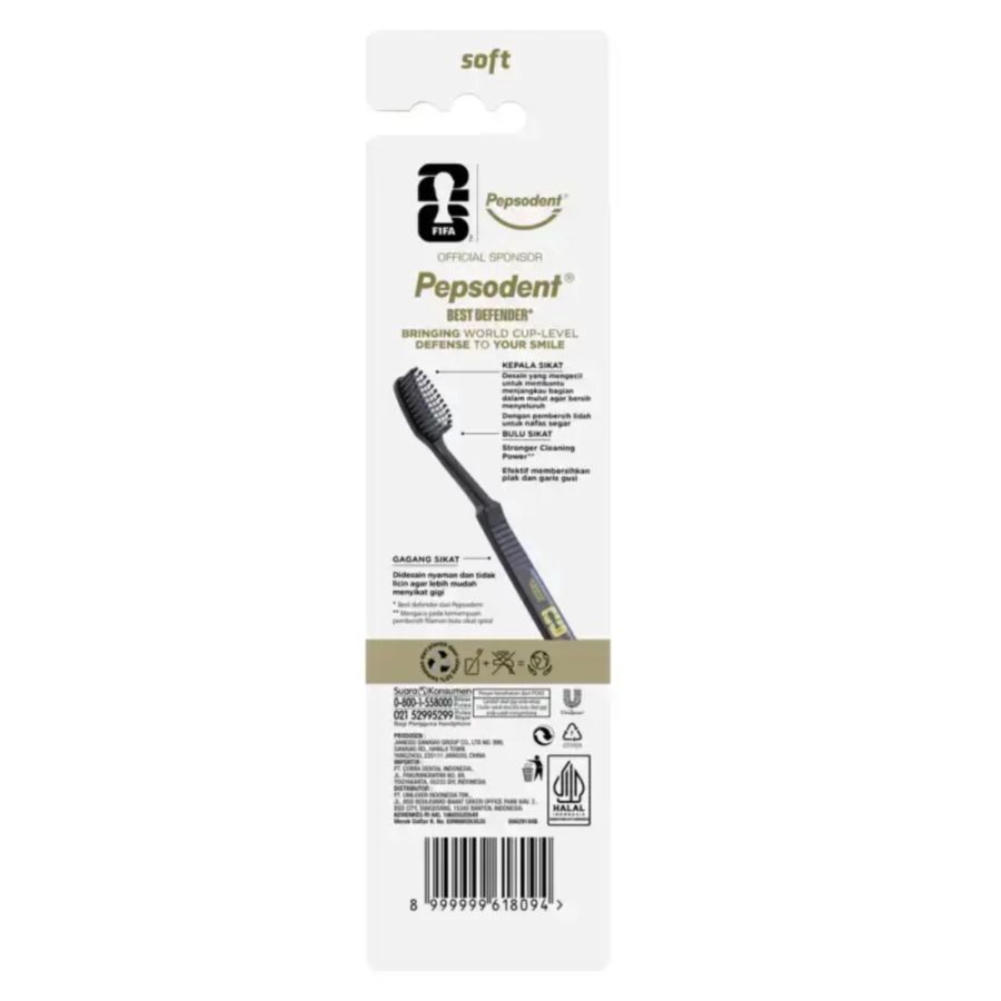 Pepsodent Stronger Cleaning Power Best Defender Toothbrush FIFA World Cup 2026 TM [Limited Edition] 1pcs