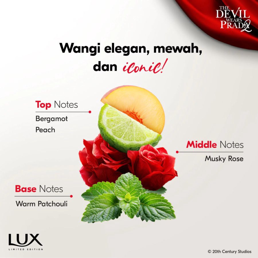 Lux Rosewood Runway Body Wash Pump Bottle [The Devil Wears Prada 2 Limited Edition] 500ml