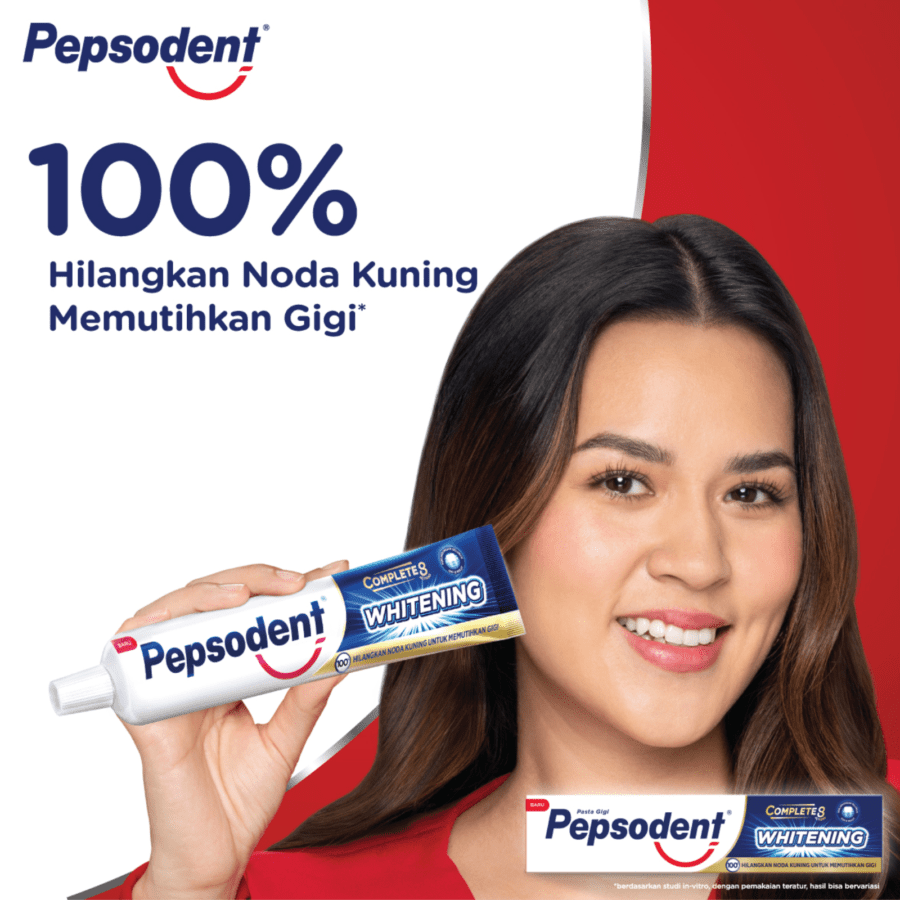 Pepsodent Complete 8 Plus Whitening Pasta Gigi