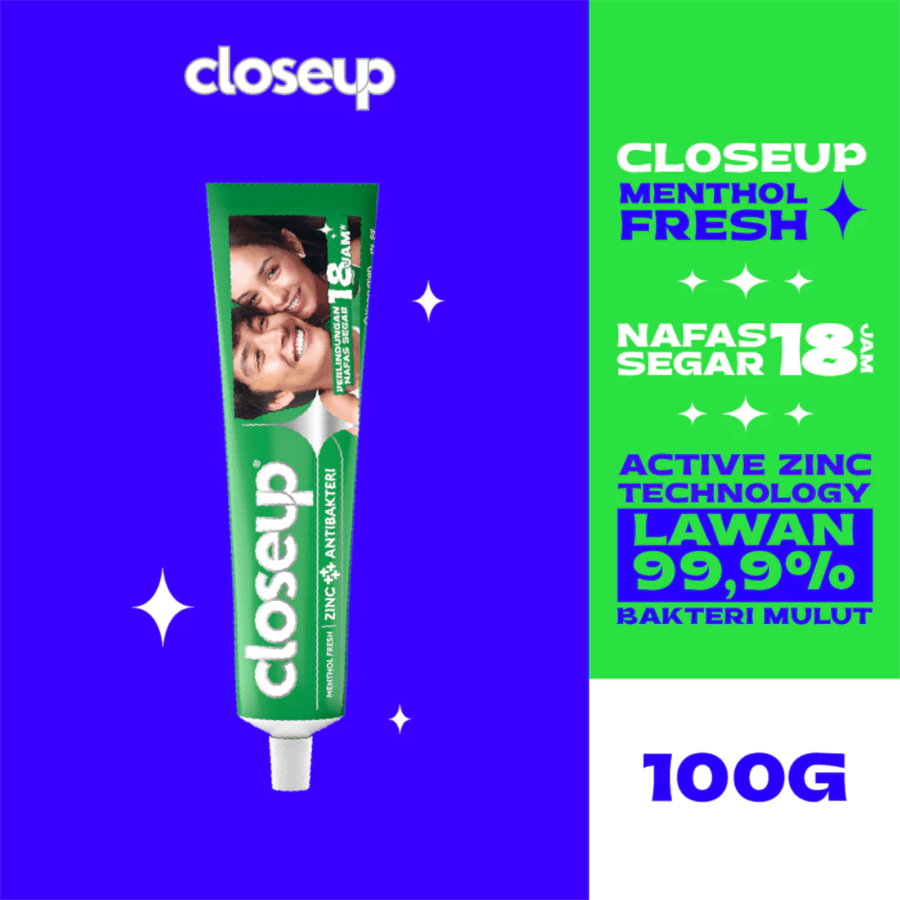 Closeup Menthol Fresh Antibacterial Toothpaste 100gram