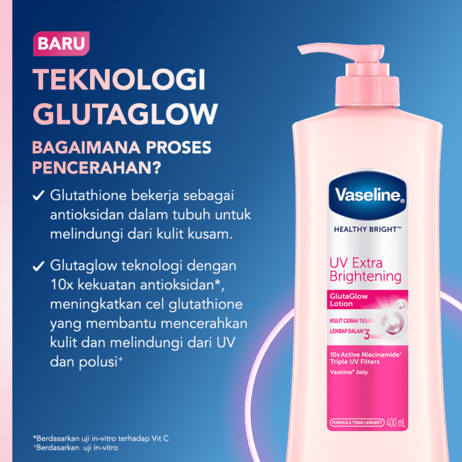 Vaseline Lotion Healthy Bright Uv Extra Brigthening/Body Lotion 200ml