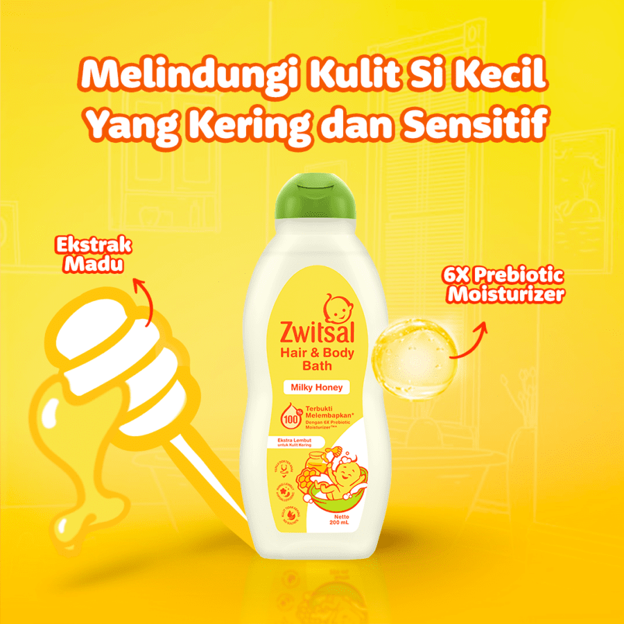 Zwitsal Baby Bath Rich Honey Sabun Mandi Anak 200ml