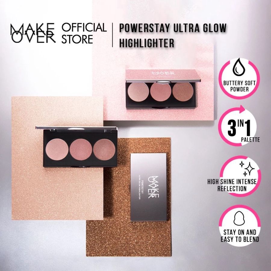 MAKE OVER Powerstay Ultra Glow Palette Highlighter 1pcs