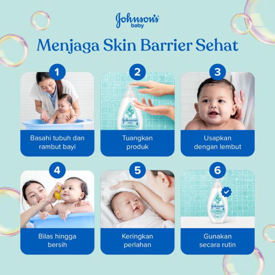 Johnson's Baby Hair & Body Baby Bath Milk + Rice Pouch 375ml