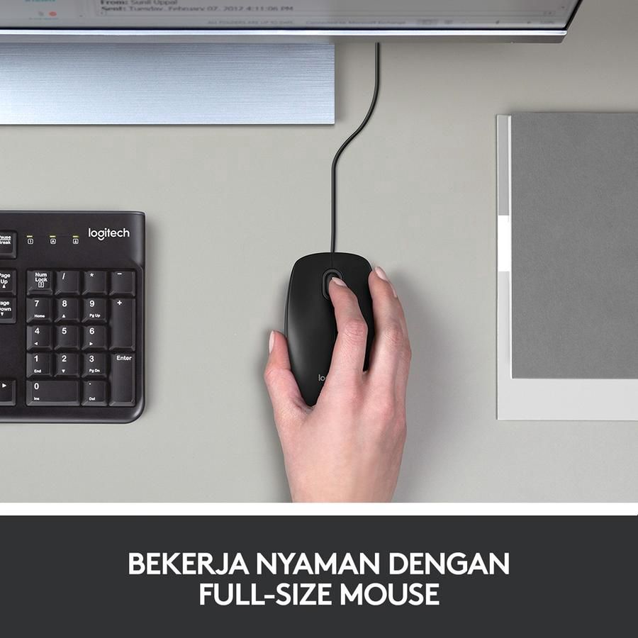 Logitech B100 Mouse Kabel USB Optical 1pcs