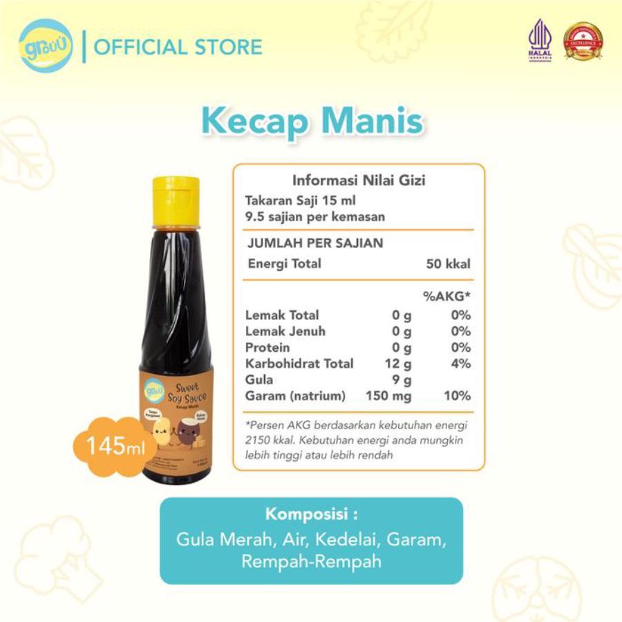 Grouu Sweet Soy Sauce MPASI 145ml