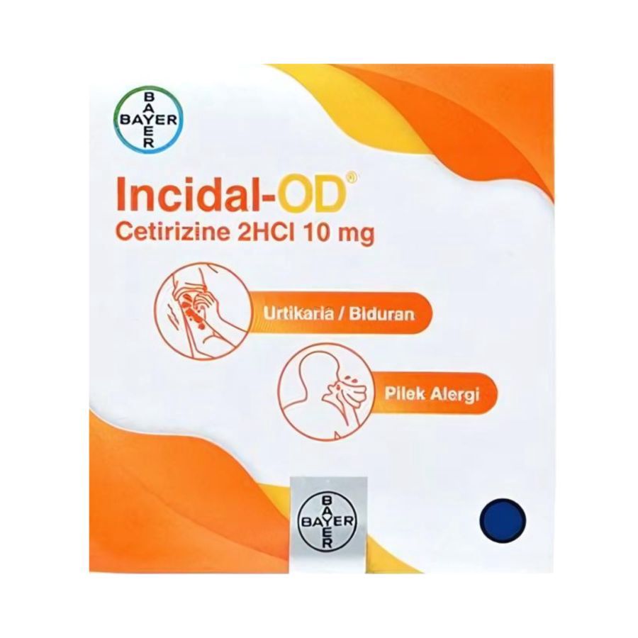Incidal-OD 10mg Obat Pilek Alergi dan Biduran 4kapsul