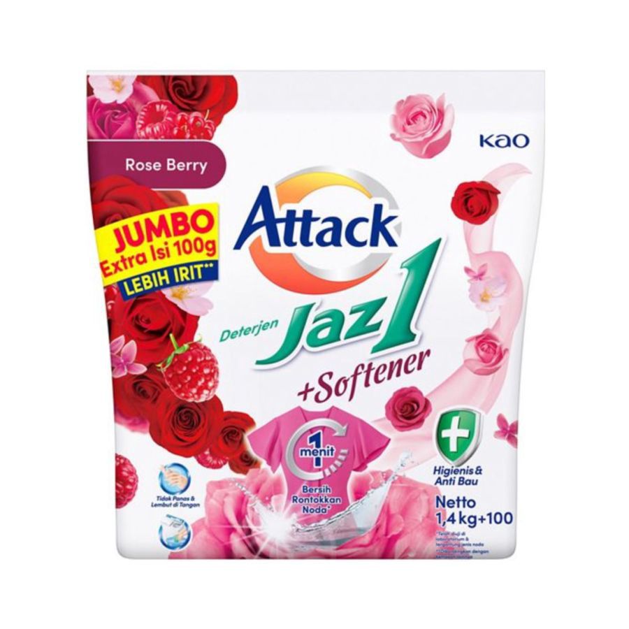 Attack Jaz1 Rose Berry Deterjen Bubuk Bag 1400gram