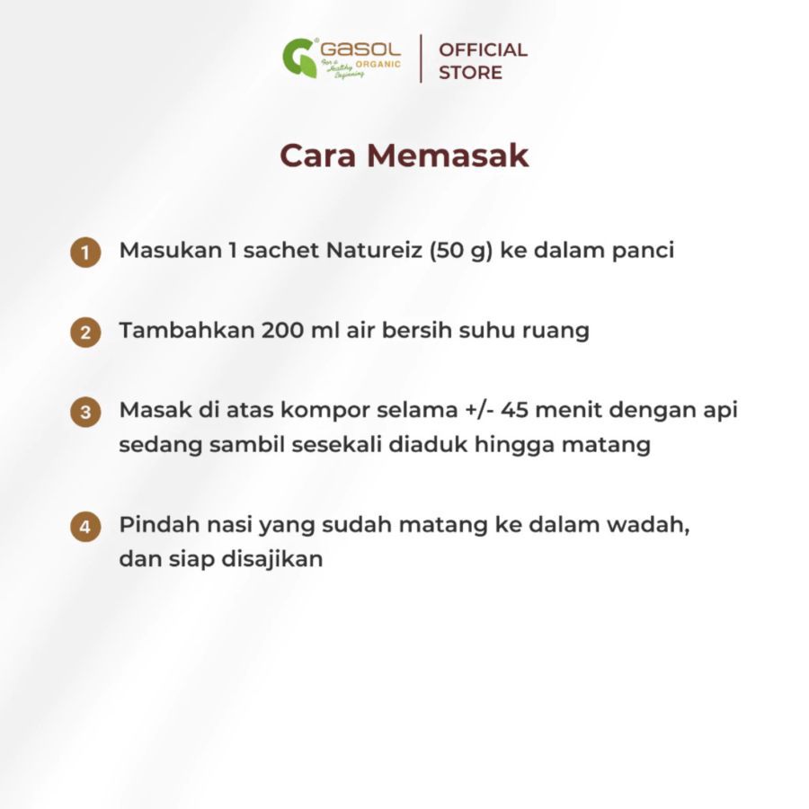GASOL Organic Natureiz Rice Booster Ayam, Labu, dan Bayam MPASI 150gram