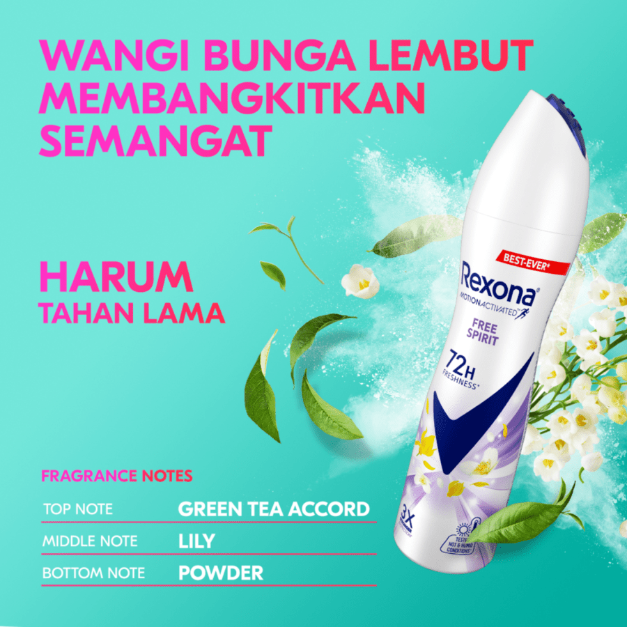 Rexona Motion Actived Free Spirit Deodorant Spray 135ml