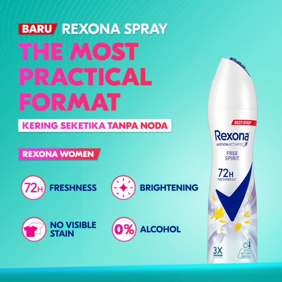 Rexona Motion Actived Free Spirit Deodorant Spray 135ml