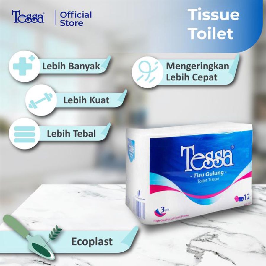 Tessa Soft Bathroom Tissue 3 Ply 12rolls