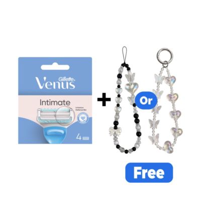 Buy Gillette Venus Intimate Alat Cukur isi 4 Refill Free Phone Strap