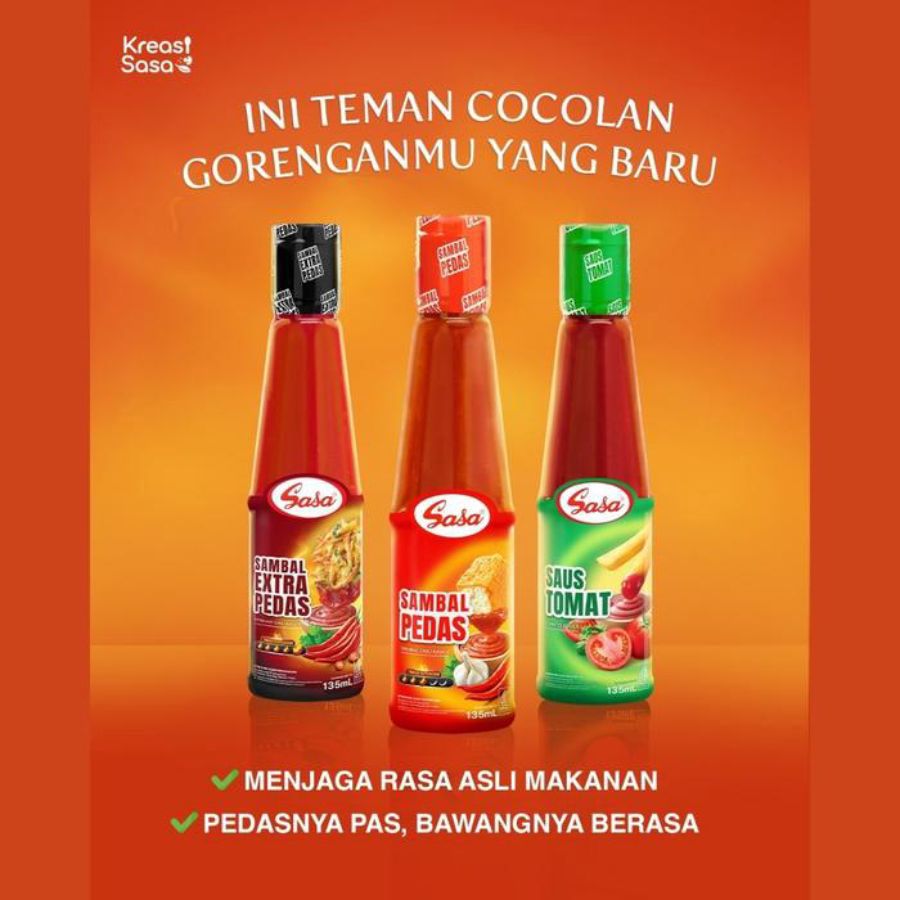 Sasa Saus Sambal Ekstra Pedas Sachet 24pcs x 8 gram 1pack