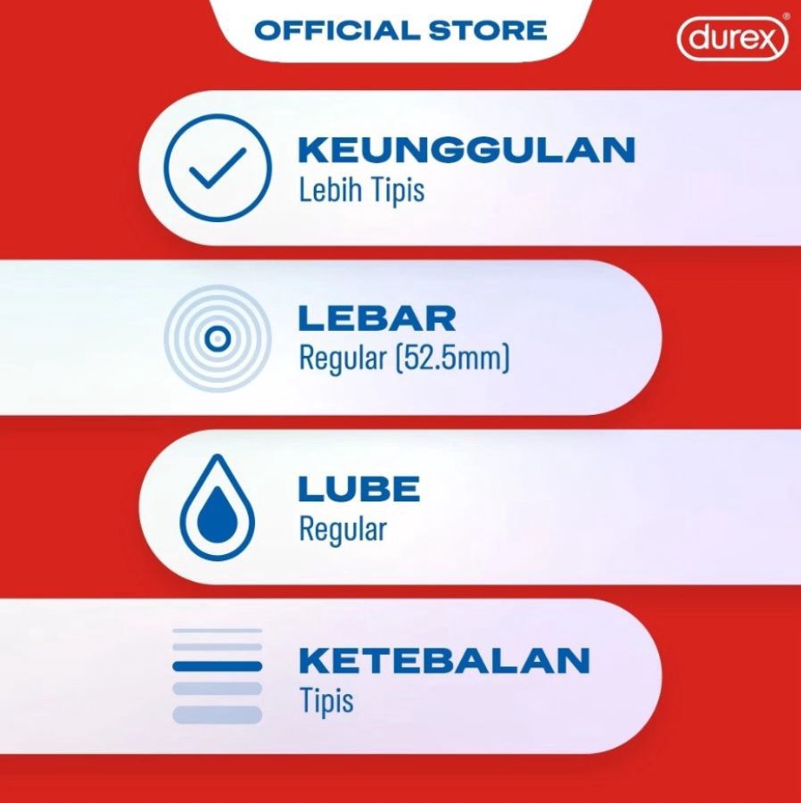 Durex Fetherlite Kondom Pria 3sachets