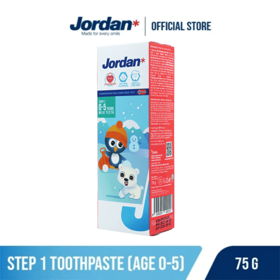 Jordan Step 1 Strawberry Kids Toothpaste 75gram