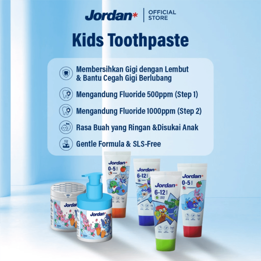 Jordan Step 1 Strawberry Kids Toothpaste 75gram