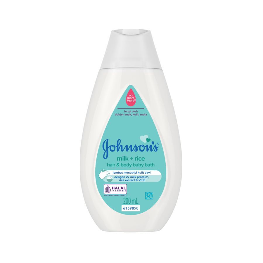 Johnson's Baby Hair & Body Baby Bath Milk + Rice 200ml