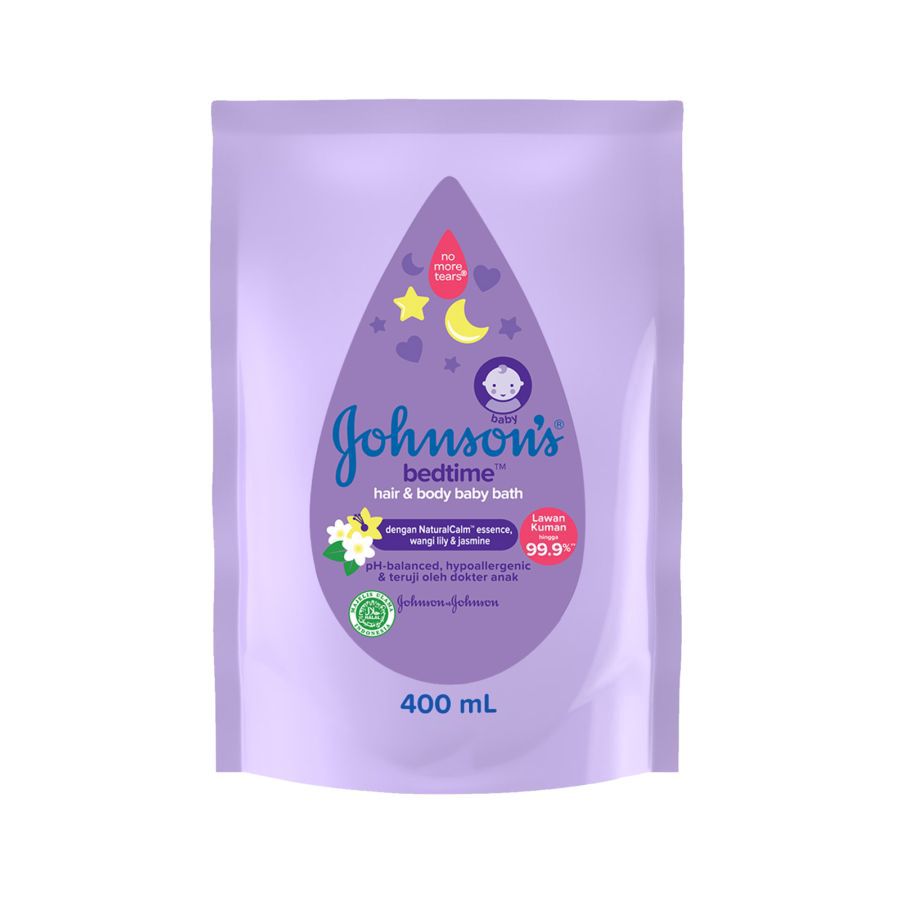 Johnson's Baby Bedtime Hair & Body Baby Bath Refill 375ml