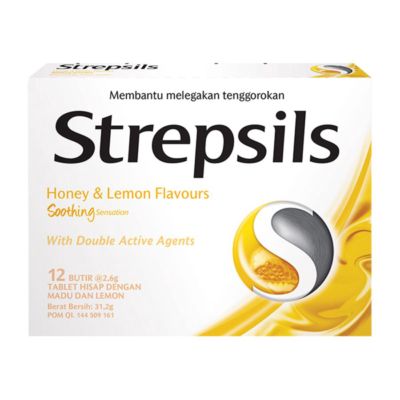 Strepsils Soothing Honey Lemon Permen Pelega Tenggorokan