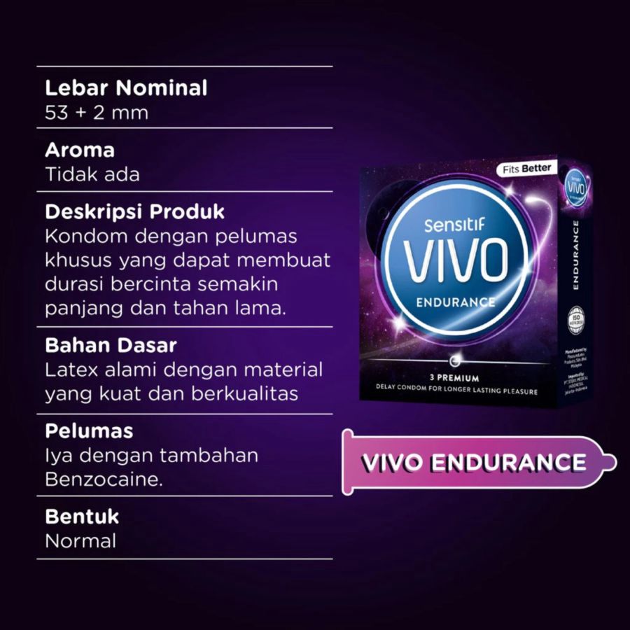 Vivo Endurance Kondom Pria 3sachets