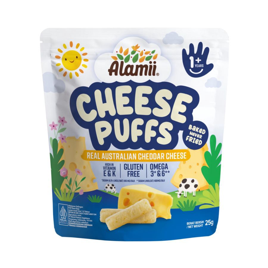 Alamii Cheese Puffs Snack Bayi 1+ Tahun 25gram