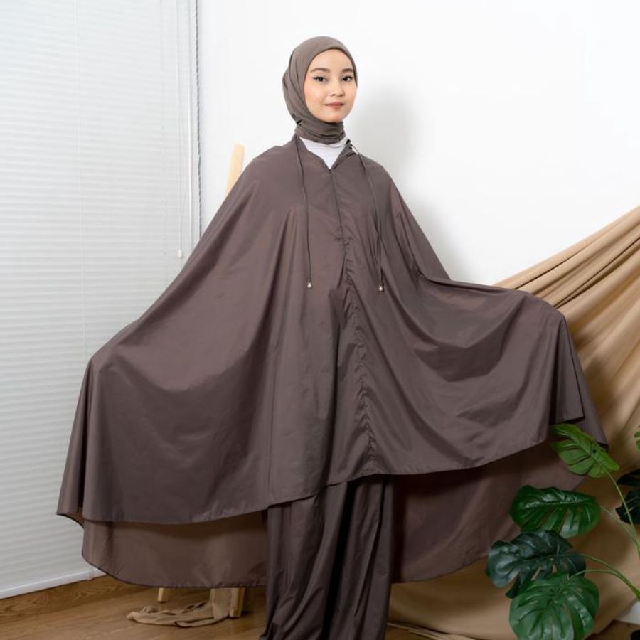 Alf Mukena Mini Parasut Coffee Bean By Alif 1pcs