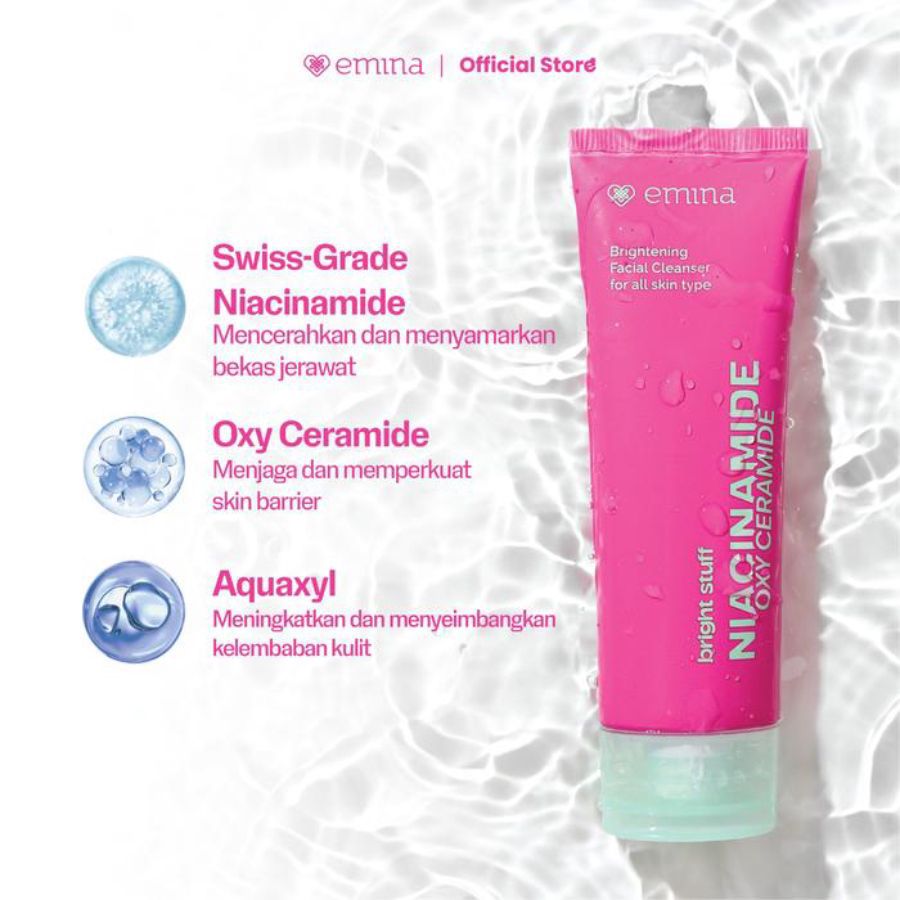 Emina Bright Stuff Niacinamide Oxy Ceramide Brightening Facial Cleanser 50ml