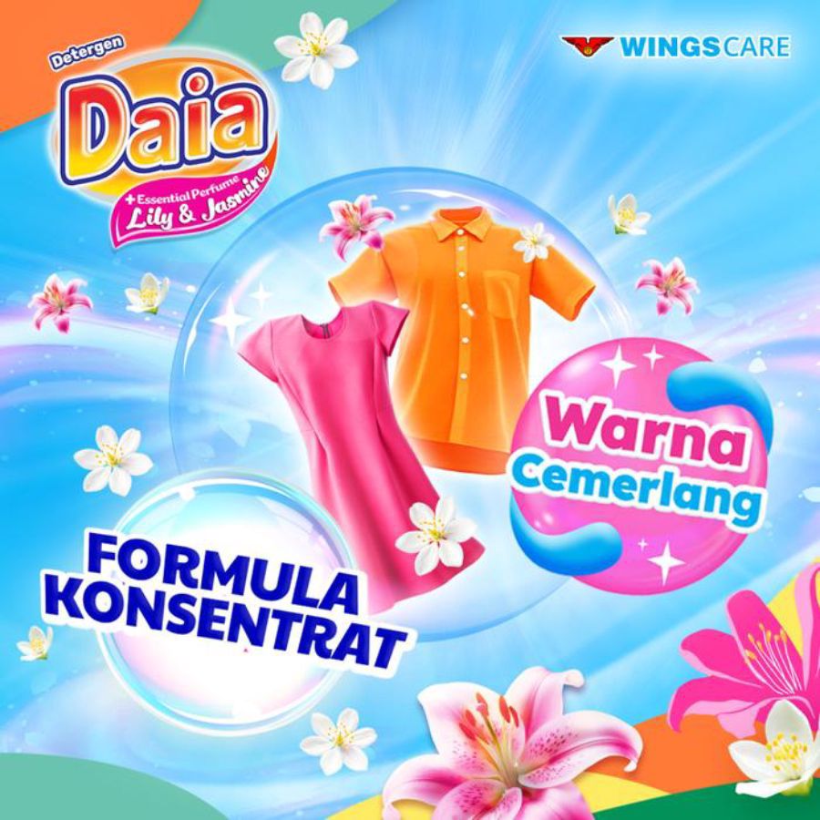 Daia Essential Parfume Lily & Jasmine Deterjen Bubuk 1400gram