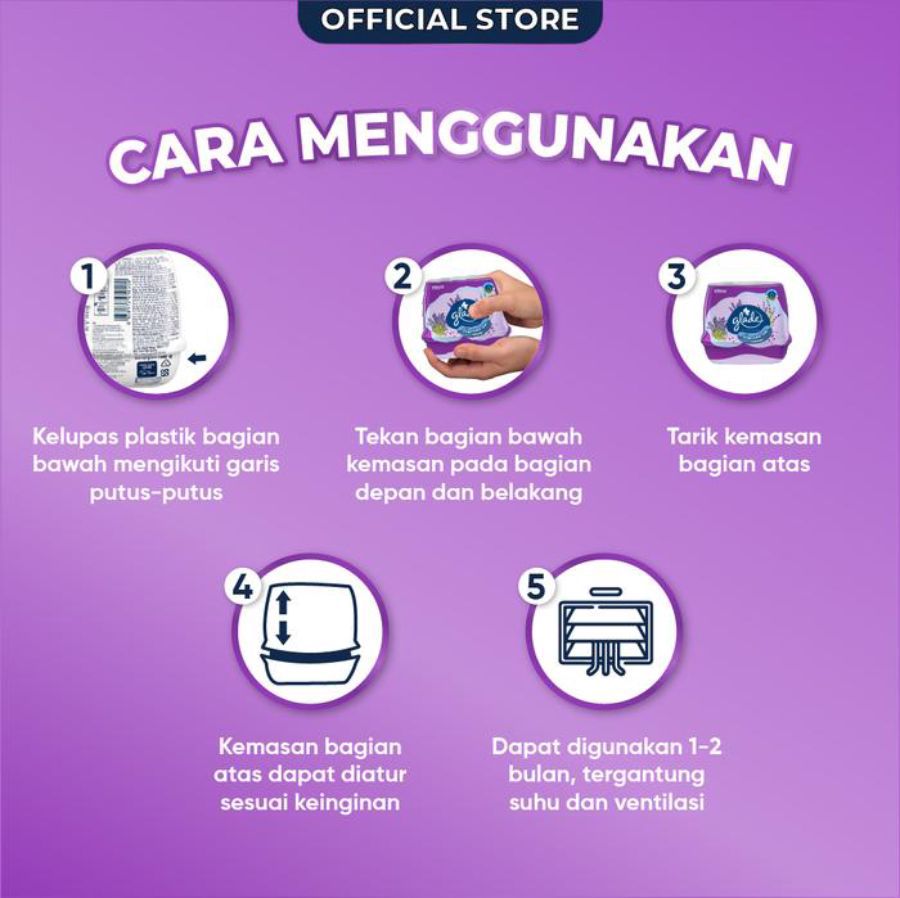 Glade Scented Gel Lavender Pengharum Ruangan 165gram
