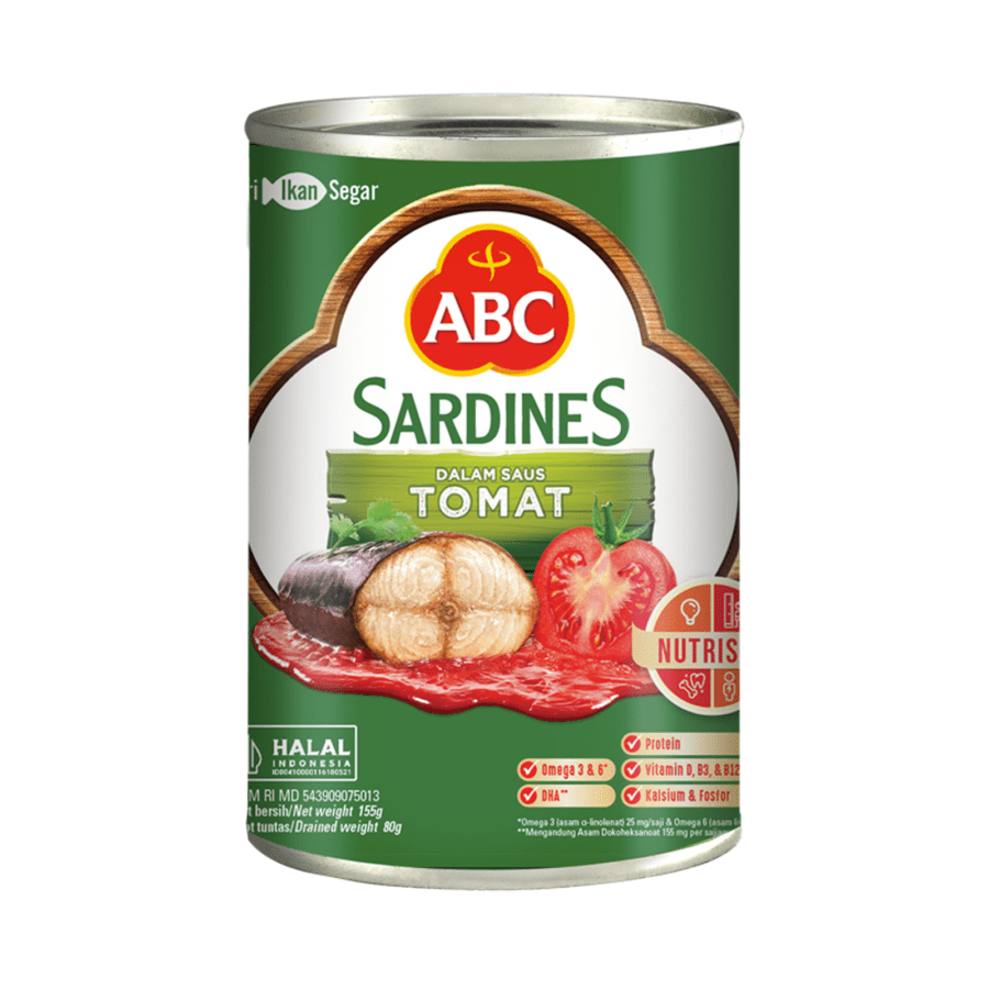 ABC Sardines dalam Saus Tomat 155gram