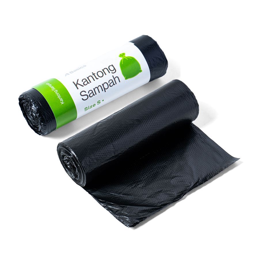 Kantong Sampah Roll Hitam Size S 45x50 cm A Basics 20pcs