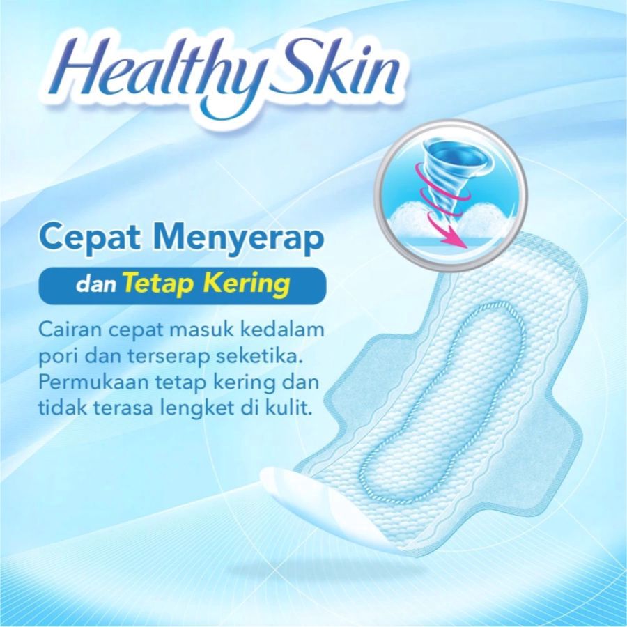 Laurier Healthy Skin Day Wing 25cm Pembalut Kewanitaan 14pcs