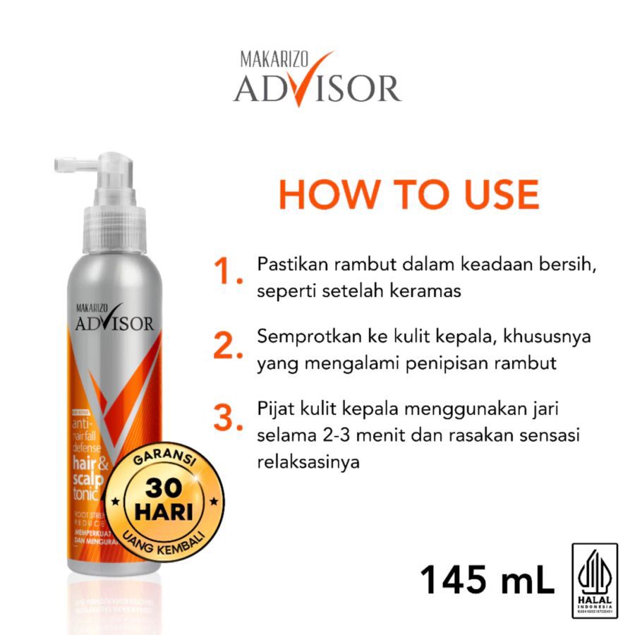 Makarizo Advisor Anti Hairfall Defense Hair & Scalp Tonic 145ml