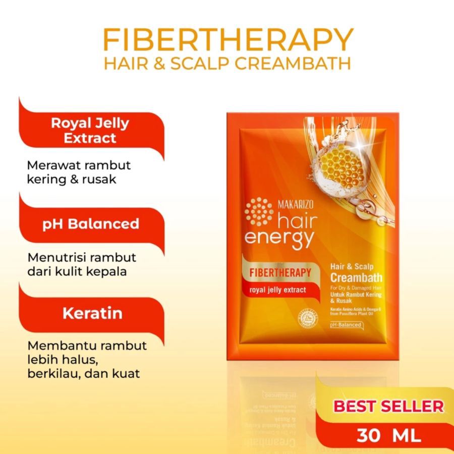 Makarizo Hair Energy Royal Jelly Anti Aging Creambath 30gram