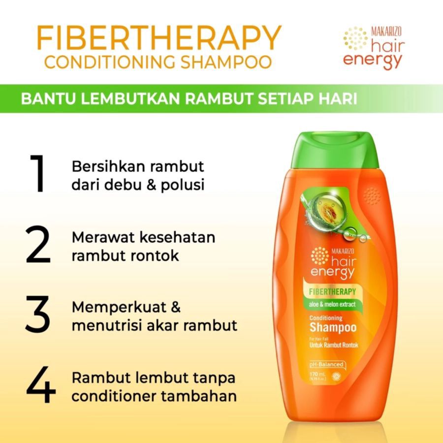 Makarizo Hair Energy Fibertherapy Aloe & Melon Conditioning Shampoo 170ml
